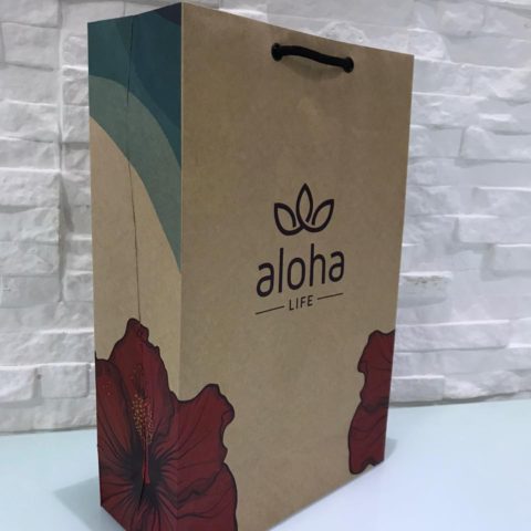 Sacola de papelão Aloha