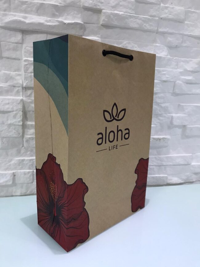 Sacola de papelão Aloha