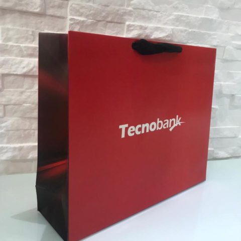 Sacola de papelão Tecnobank