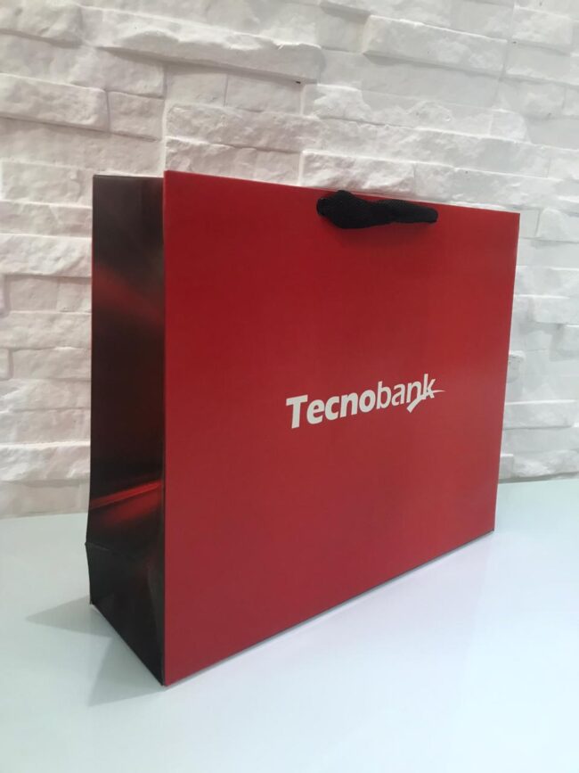 Sacola de papelão Tecnobank
