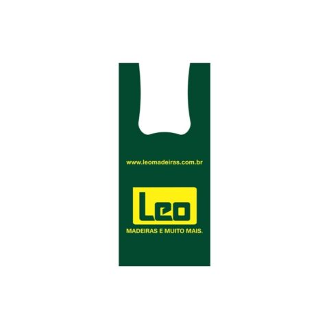 Sacola plástica Alça Camiseta LEO