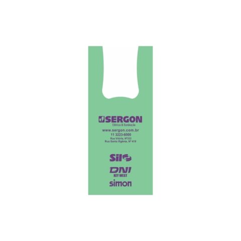 Sacola plástica Alça Camiseta Sergon